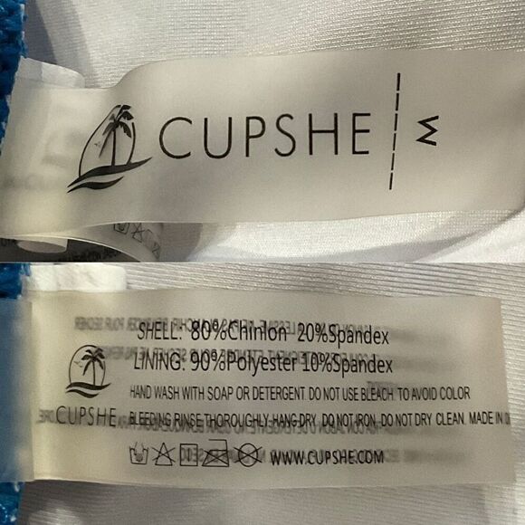 Cupshe Blue Strappy Bikini Cut Swim Bottom Medium New - Picture 3 of 4